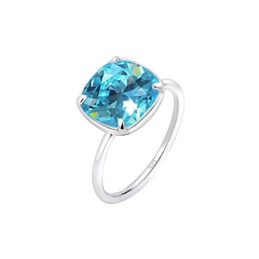 Elli 0601933018 - anello solitario da donna, in argento sterling 925, con cristalli, misura anello