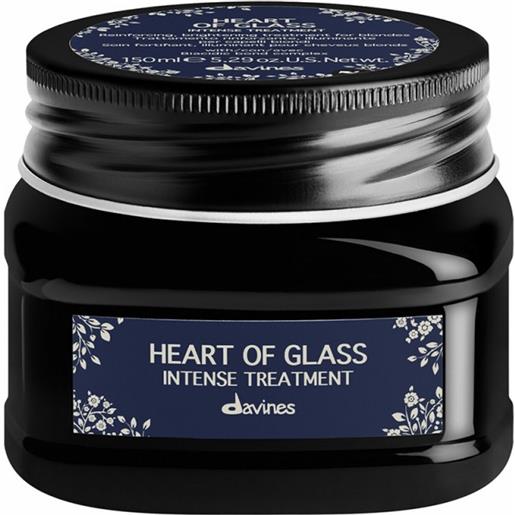 Davines heart of glass intense treatment 150ml - trattamento rinforzante illuminante capelli biondi