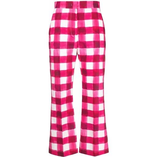 MSGM pantaloni a quadri - rosa