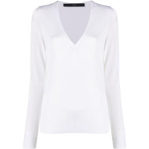 SAPIO maglione semi trasparente - bianco