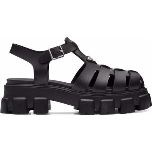 Prada sandali con logo - nero