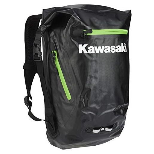 Kawasaki ogio all elements - zaino da corriere impermeabile, nero/verde, 26 l, casual