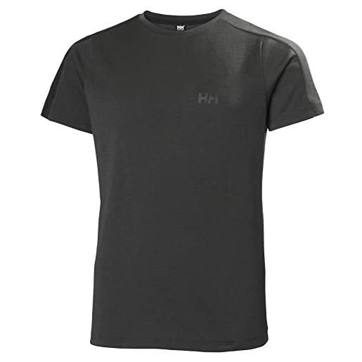 Helly Hansen jr active tech, t-shirt unisex-bambini, 980 ebony, 12 years