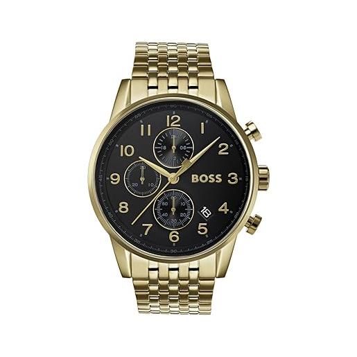 Boss orologio con cronografo al quarzo da uomo con cinturino in acciaio inossidabile dorato - 1513531
