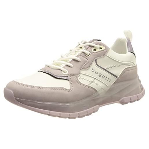 bugatti athena scarpe da ginnastica, donna, multicolore (bianco/beige), 36 eu