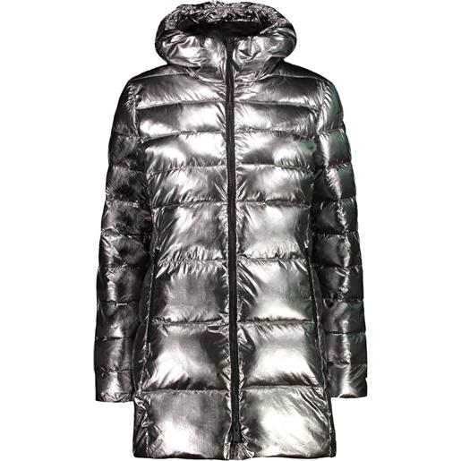 Cmp parka fix hood 30k3506 jacket argento l donna