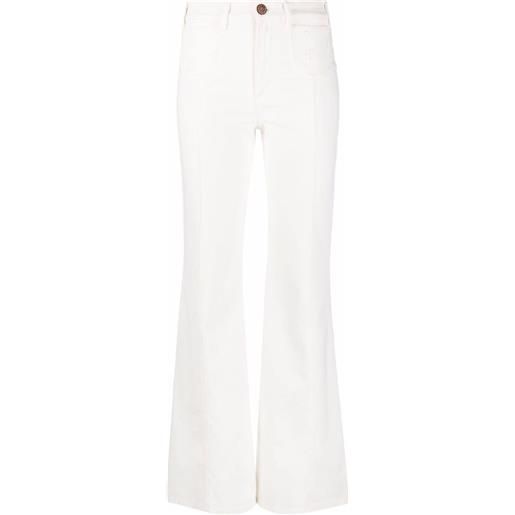 See by Chloé jeans svasati a vita alta - bianco