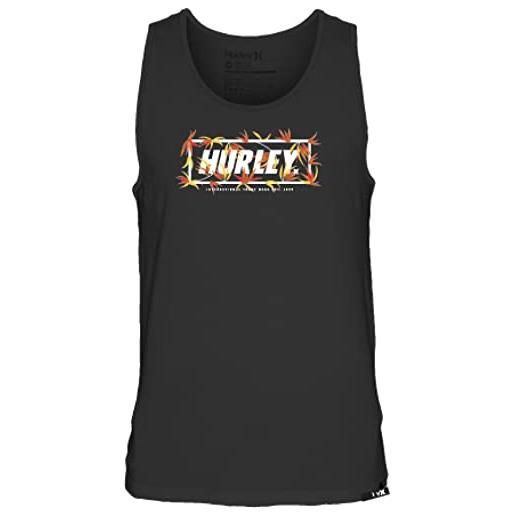 Hurley evd wash bambooboo tank maglietta, nero, l uomo