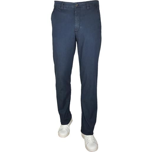 Pantalone taglie forti Sea barrier uomo invernale cavallo alto stretch blu  chivas