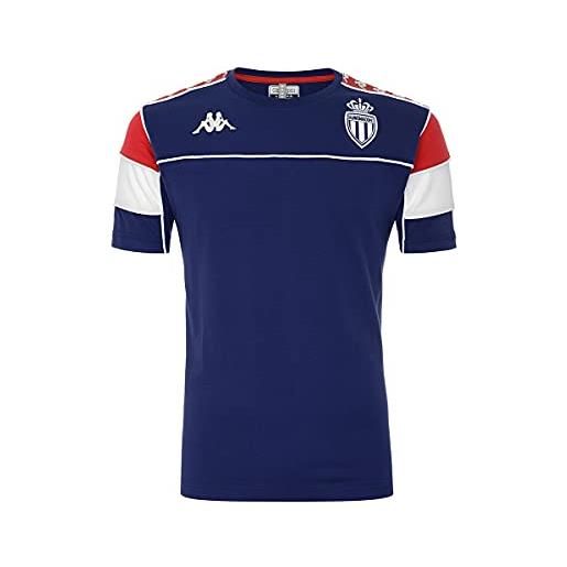 Kappa 222 banda arari slim as monaco , t-shirt, unisex, blu/rosso, 6 anni