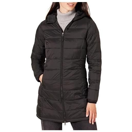 Amazon Essentials cappotto di piumino leggero impermeabile con cappuccio (taglie forti disponibili) donna, carbone puntinato, xs