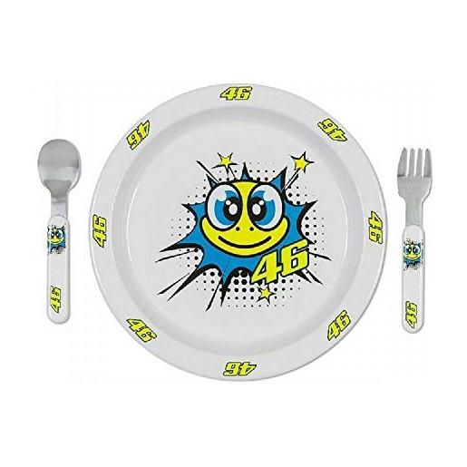 Valentino Rossi baby set meal classic pop art, unisex, one size, bianco