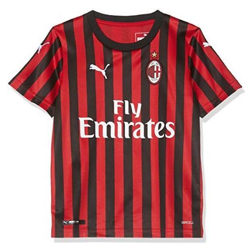 PUMA ac milan 1899 home shirt repl. Jr top1 player, maglia calcio unisex bambini, tango red/black, 128