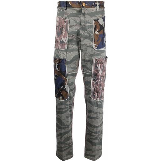 Farfetch Uomo Abbigliamento Pantaloni e jeans Pantaloni Pantaloni militari Pantaloni sportivi con stampa camouflage Blu 