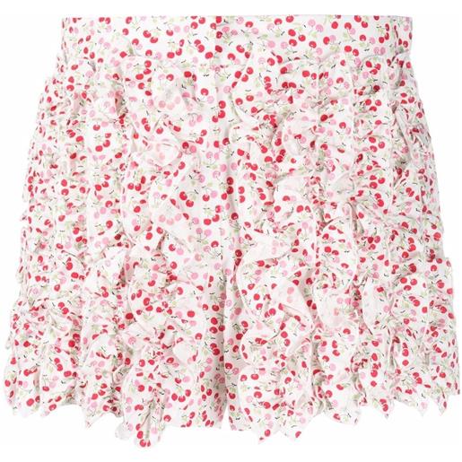 MSGM shorts mini con stampa - bianco