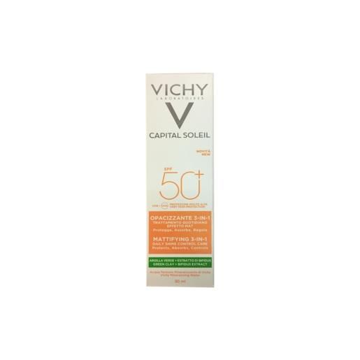 Vichy solari vichy linea ideal soleil spf50+ trattamento opacizzante 3 in 1 mat viso 50 ml