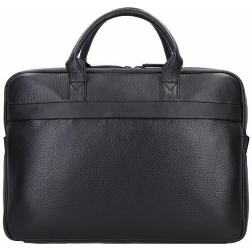 Castelijn & Beerens alpha briefcase rfid in pelle 41 cm scomparto per laptop nero