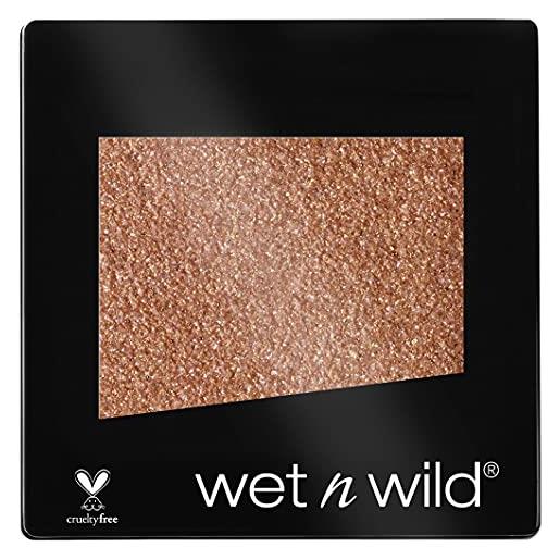 Wet n Wild - color icon eyeshadow glitter single - ombretto glitter brillante singolo ambrato - super pigmentato, con formula idratante e setosa - vegan - toasty
