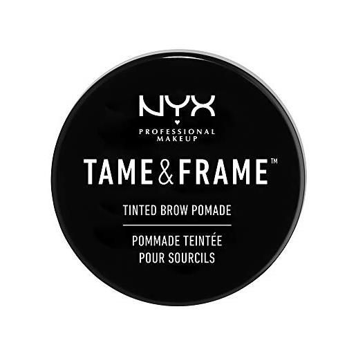 Nyx professional makeup gel sopracciglia tame & frame tinted brow pomade, brunette