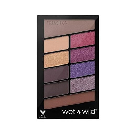 Wet n Wild - color icon 10 pan palette - palette ombretti occhi makeup - 10 colori, con mix di finish shimmer e matte per look giorno e sera - tenuta estrema, facile da sfumare - vegan - v. I. Purple