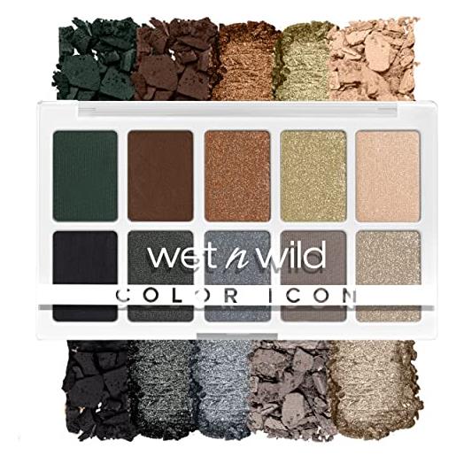 Wet n Wild, color icon 10-pan palette, palette di ombretti, 10 colori riccamente pigmentati per il trucco di tutti i giorni, formula a lunga durata e facile da sfumare, lights off