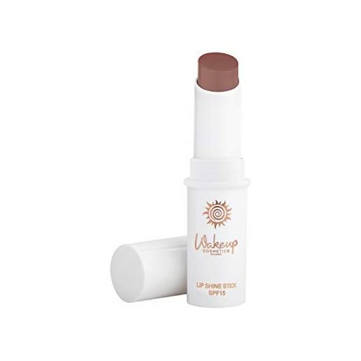 Wakeup Cosmetics Milano wakeup cosmetics - lip shine stick spf15, balsamo labbra colorato ad azione nutriente con spf 15, colore gold rush
