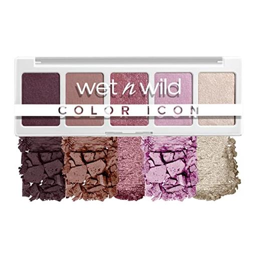 Wet n wild, color icon 5-pan palette, palette di ombretti, 5 colori riccamente pigmentati per il trucco di tutti i giorni, formula a lunga durata e facile da sfumare, petalette