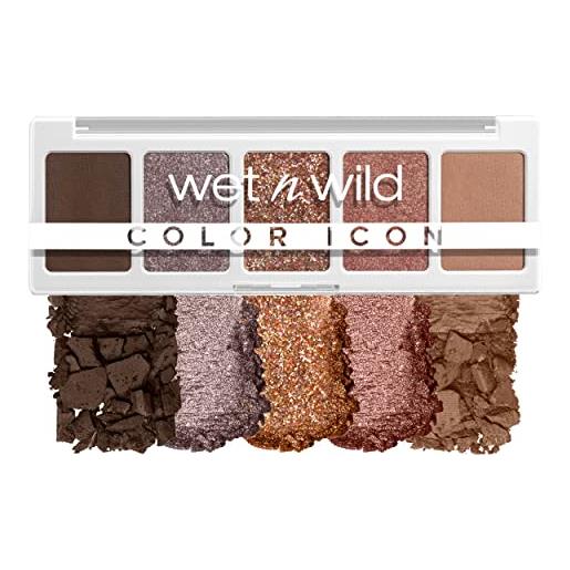 Wet n wild, color icon 5-pan palette, palette di ombretti, 5 colori riccamente pigmentati per il trucco di tutti i giorni, formula a lunga durata e facile da sfumare, camo-flaunt