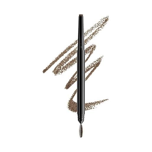Nyx professional makeup brow pencil, due lati: matita a punta piatta e scovolino, tonalità: ash brown