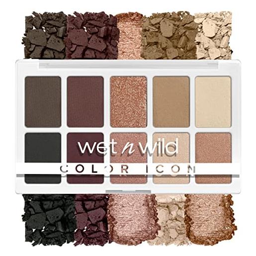 Wet n Wild, color icon 10-pan palette, palette di ombretti, 10 colori riccamente pigmentati per il trucco di tutti i giorni, formula a lunga durata e facile da sfumare, nude awakening
