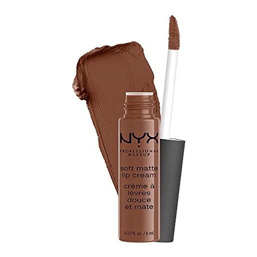 Nyx professional makeup soft matte lip cream, finish matte e cremoso, colore extra-pigmentato, long lasting, tonalità: berlin