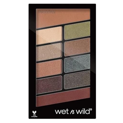 Wet n Wild - color icon 10 pan palette ombretti occhi makeup - 10 colori, con mix di finish shimmer e matte per look giorno e sera - tenuta estrema, facile da sfumare - vegan