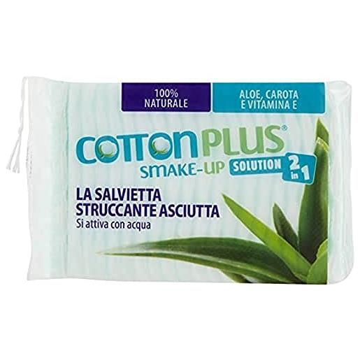 Cottonplus cotton plus smake-up aloe vera maxi 50 pz. | struccante naturale!Salviette struccanti asciutte brevettate, senza conservanti, 100% naturali!
