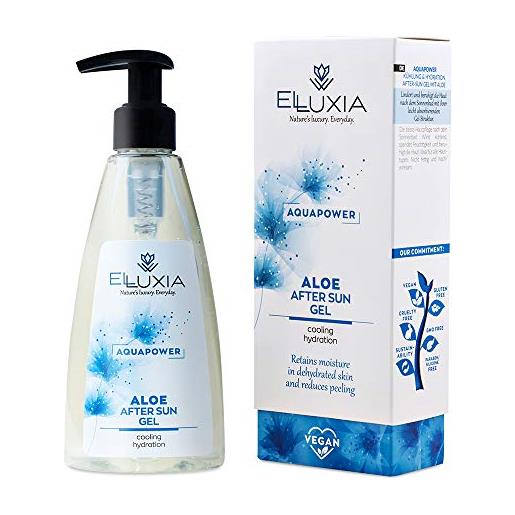 ELLUXIA Nature's Luxury. Everyday. aquapower cooling hydration aloe after sun gel