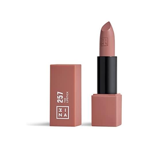 3ina makeup - the lipstick 257 - rosa polverosa - rossetto matte - alta pigmentazione - rossetti cremosi - profumo di vaniglia e custodia magnetica - lucido e mat - vegan - cruelty free