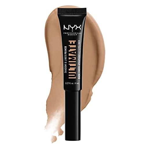 Nyx professional makeup ultimate shadow and liner primer, infuso di vitamina e, vegano, medium deep