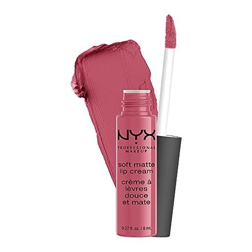 Nyx professional makeup soft matte lip cream, finish matte e cremoso, colore extra-pigmentato, long lasting, tonalità: montreal
