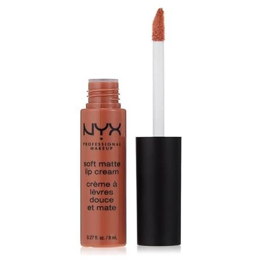 Nyx professional makeup soft matte lip cream, finish matte e cremoso, colore extra-pigmentato, long lasting, tonalità: abu dhabi