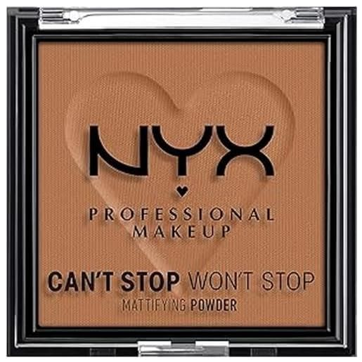 Nyx professional makeup fondotinta in polvere can't stop won't stop, matte finish, mocha
