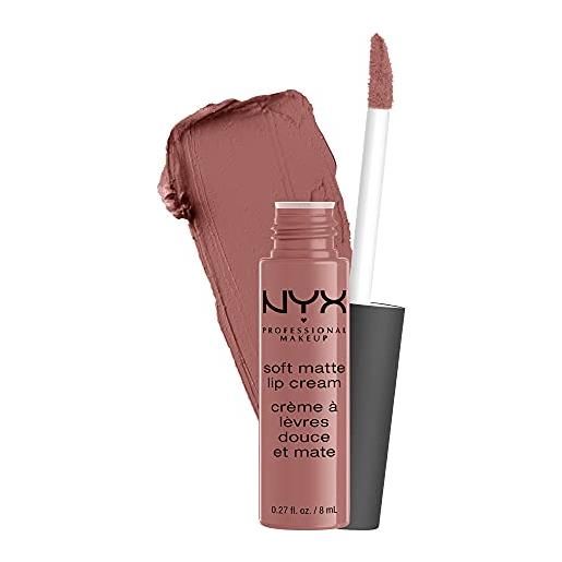 Nyx professional makeup soft matte lip cream, tinta labbra finish matte, formula cremosa, colore extra pigmentato, lunga tenuta, tonalità los angeles