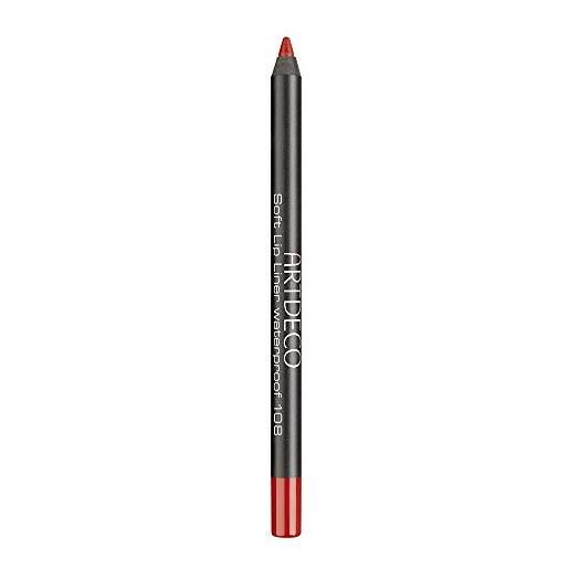 Artdeco soft lip liner waterproof lipliner matita labbra 108 fireball, 1.2 g