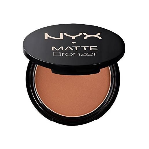 Nyx professional makeup matte body bronzer, bronzer viso e corpo effetto matte, in polvere compatta, tonalità light