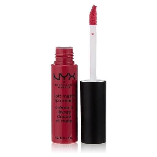 Nyx professional makeup soft matte lip cream, finish matte e cremoso, colore extra-pigmentato, long lasting, tonalità: prague