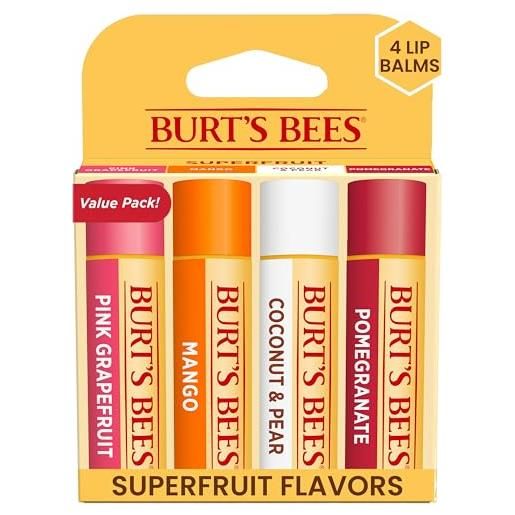 Burt's Bees le api di burt 2578 100% labbra naturali balsamo, 4 pezzi