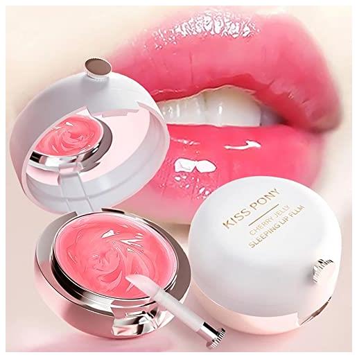 Yanfasy lip sleeping mask - lip gloss and moisturizers long lasting night treatments lip care balm chapped cracked lips for girls, women and men