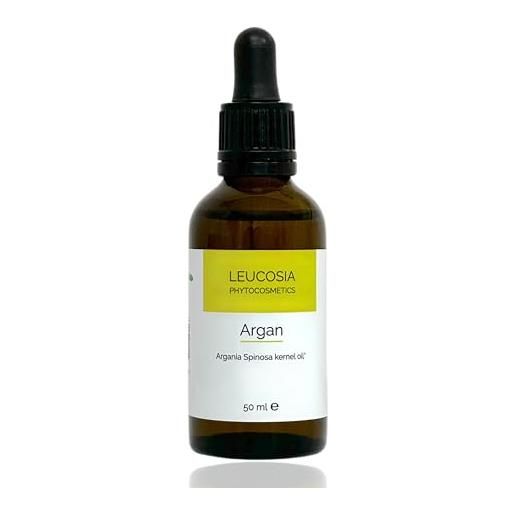 Leucosia Phytocosmetics olio di argan 100% puro - 50 ml - viso, corpo, capelli e unghie