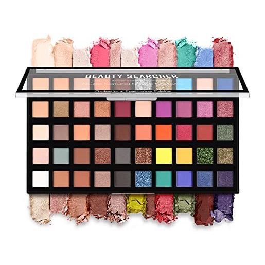Beauty Glazed palette di ombretti ultra colorati da 50 colori, colori metallici scintillanti opachi in polvere di ombretto in polvere di crema dolce # t04