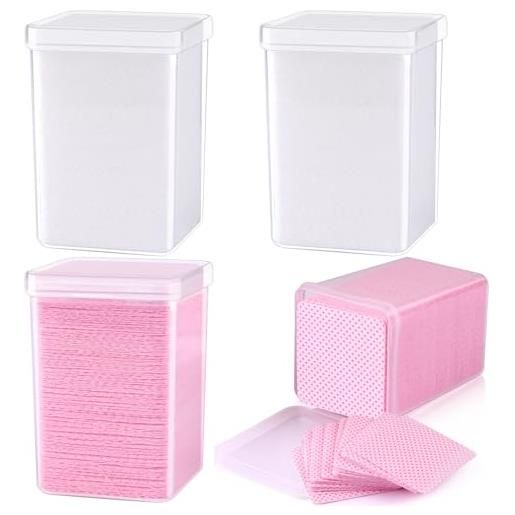 EBANKU 800 pezzi tampone salviette in cotone rosa bianco nail wipe tamponi di pulire nail rimozione del cotone pulitore pad per nail gel polish remover nail art wipe per rimuovere smalto e gel