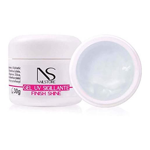 Nail Store nailstore - gel uv gloss finish sigillante lucidante per unghie - media viscosità - autolivellante - made in italy 30g
