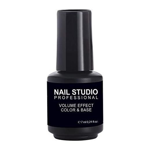 Capello Point nail studio - volume effect color&base - base volumizzante e livellante unghie professionale mani e piedi - base smalto semipermanente - formato da 7ml - 16 black